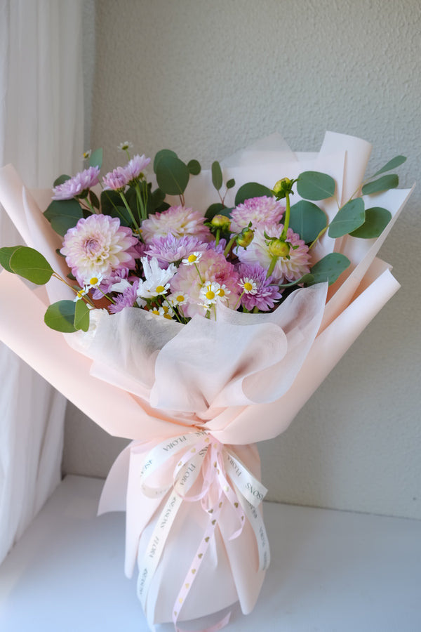 Dahlia love hand-tied bouquet