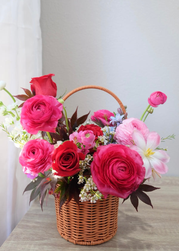 Rose and Ranuculus Basket